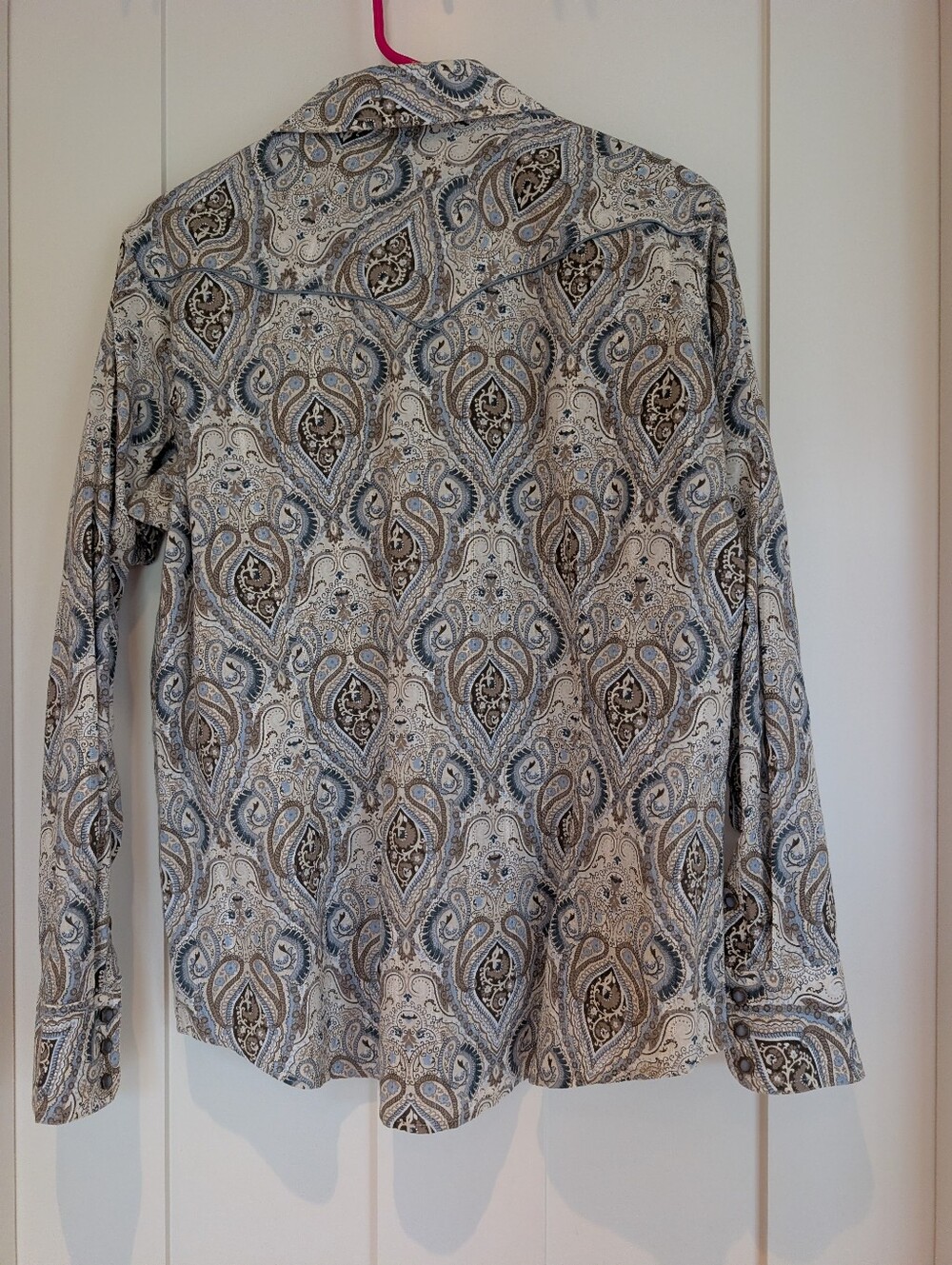 Ariat Button Down Long Sleeve Karla Shirt Glacier Blue - Paisley - Picture 5 of 6